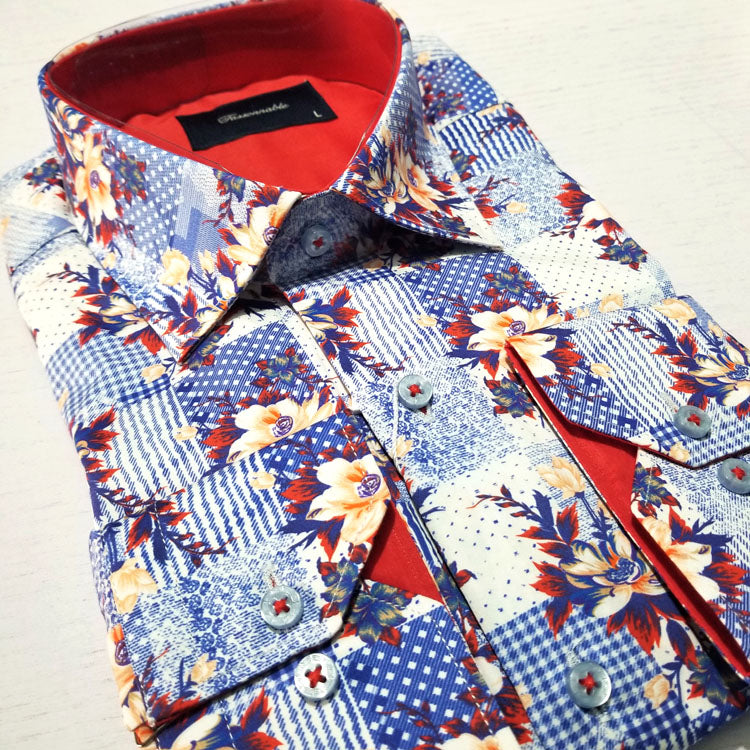 FSH floral print Dress shirt | Blue