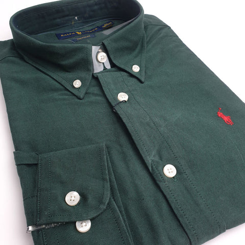 PRL designer men's dress Shirt | Green