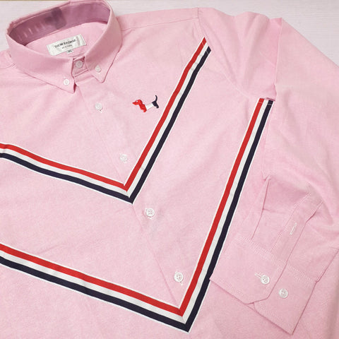 TB V-Pattern dress Shirt for Men | Baby Pink