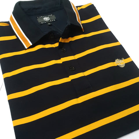 TMB designer striped polo shirt | Yellow