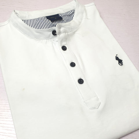 PRL half button Tee-shirt | White
