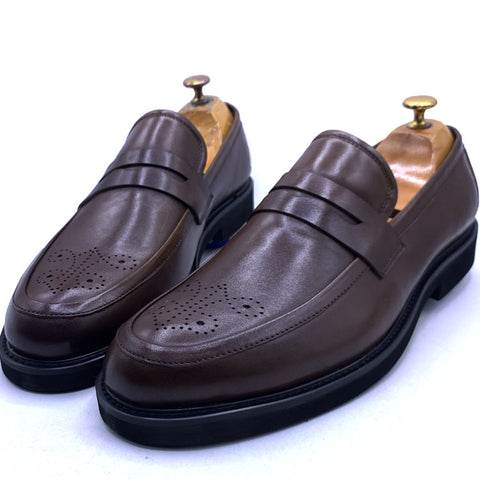 CM leather penny brogues |Brown