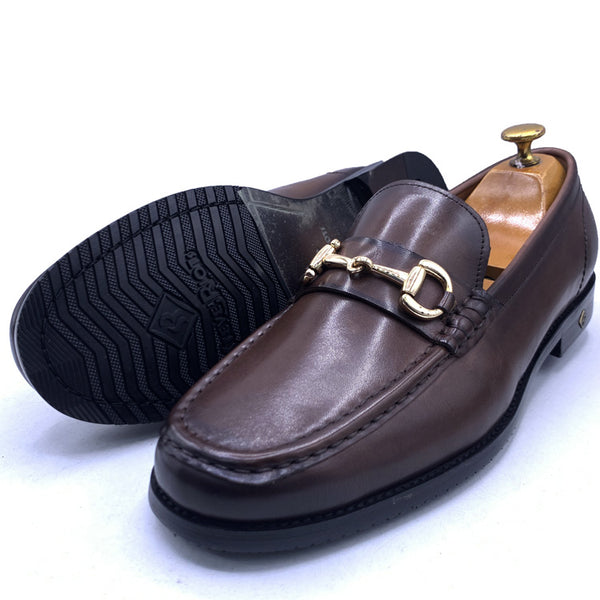 SR horsebit leather loafers | Brown