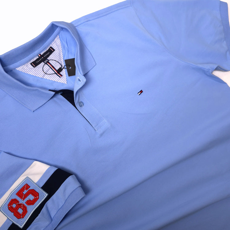 THF 85' crested polo shirt | Sky blue