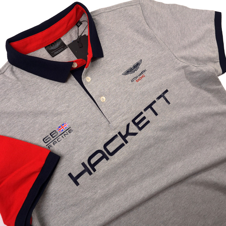 HCK racing crested polo shirt | Grey