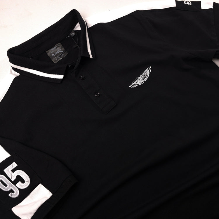 AM 95' crested polo shirt | Black