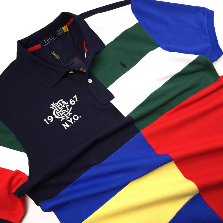 PRL Colours designer polo shirt | Blue/Red