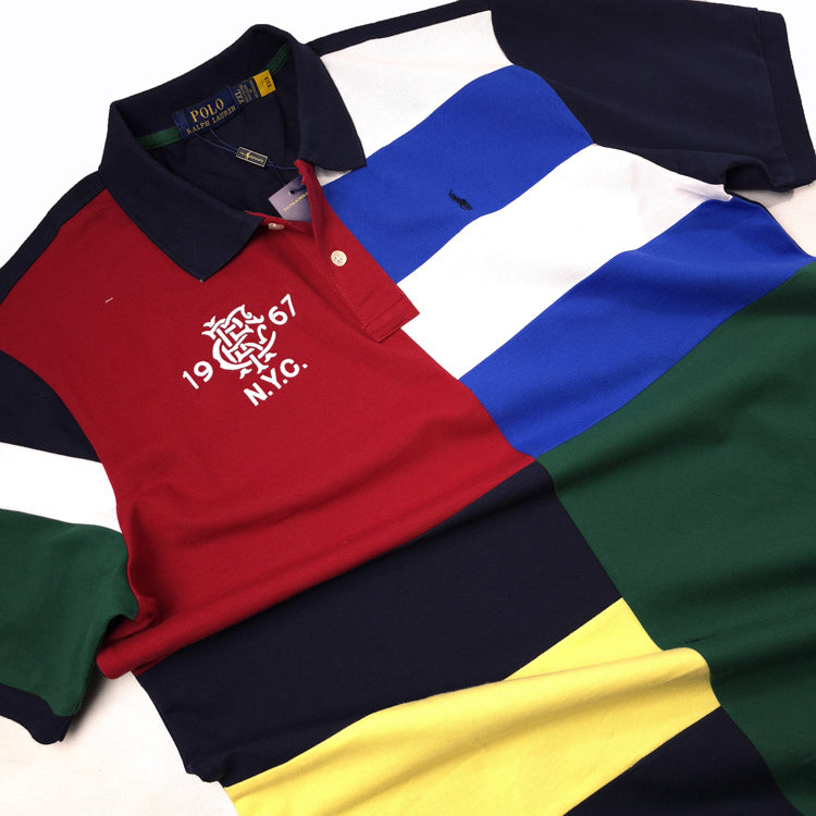 PRL Colours designer polo shirt | Red/Green