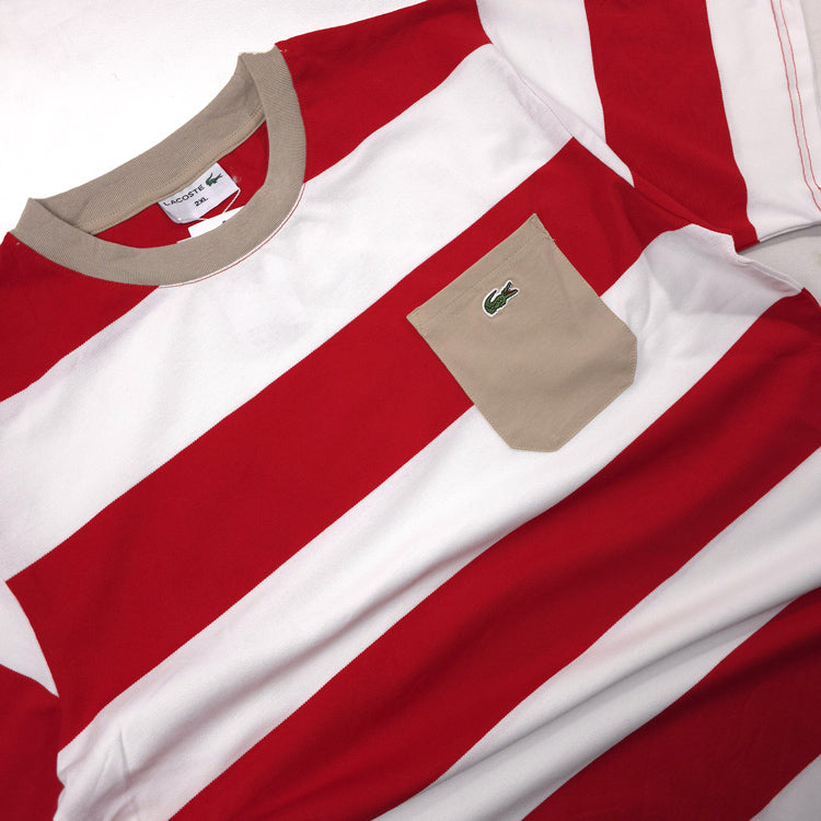 LST block striped T-shirt | Orange