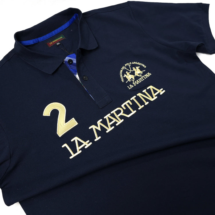 IMT crested polo shirt | Navy blue