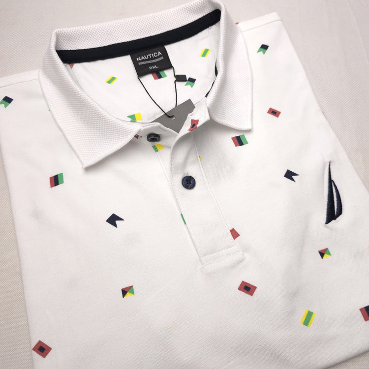NTC poker designer polo shirt | White