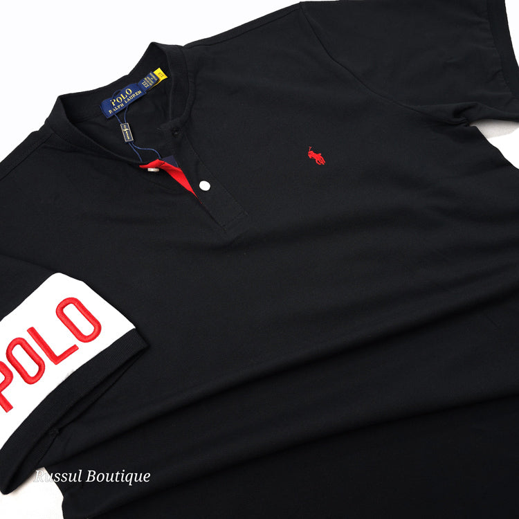 PRL BOLD half button T-shirt | Black