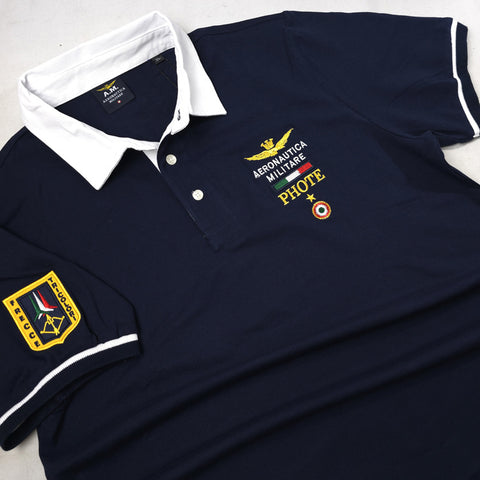 ANM crested polo shirt | Navy Blue