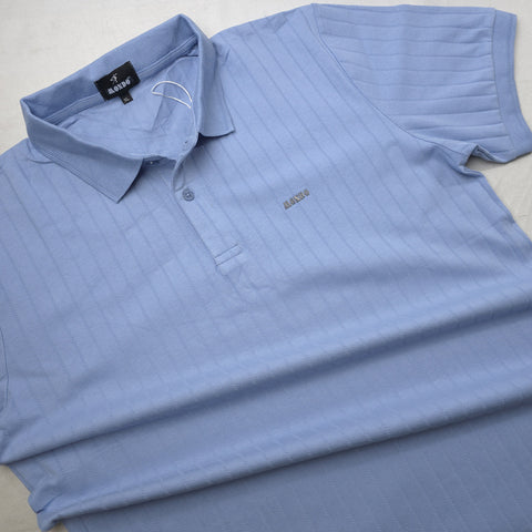 MD Textured polo shirt | Sky blue
