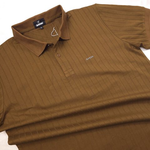 MD Textured polo shirt | Brown