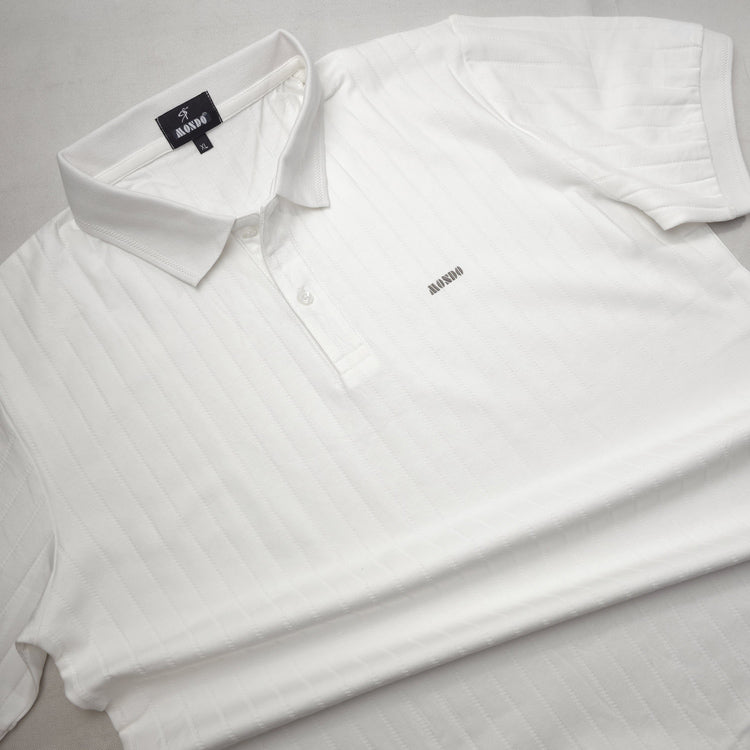 MD Textured polo shirt | White