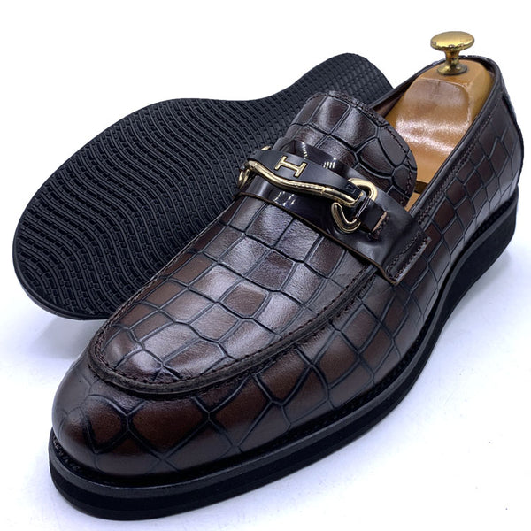 PRD cracked leather dress shoe | Brown