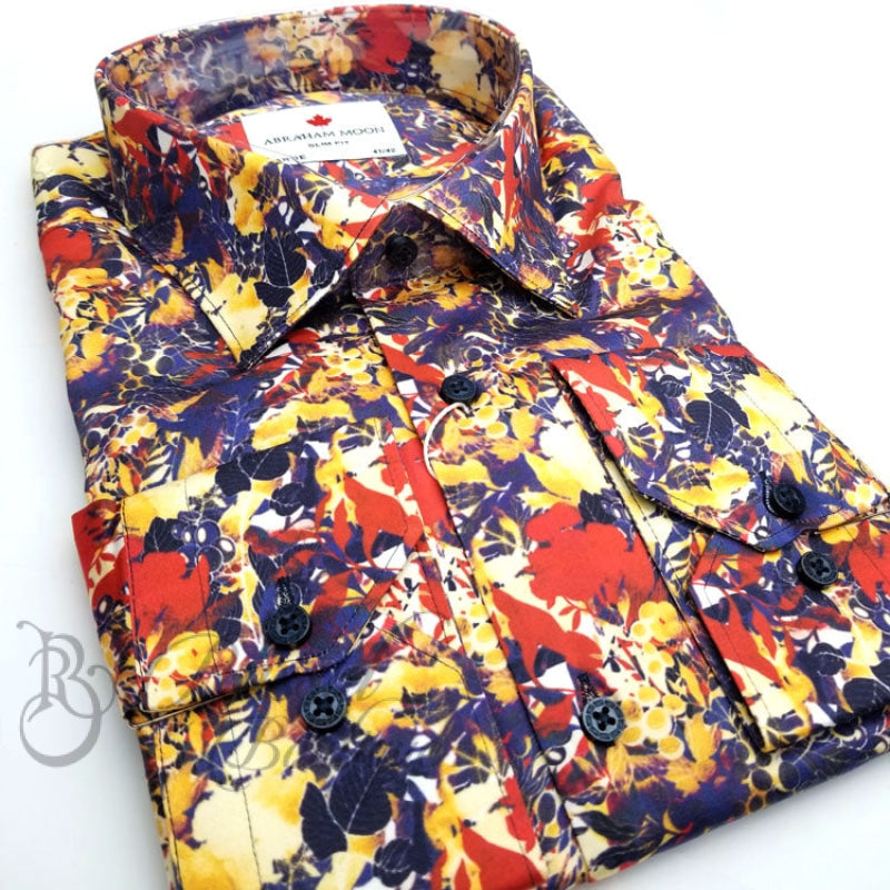 Am Print Dress Shirt | Blue Shirts