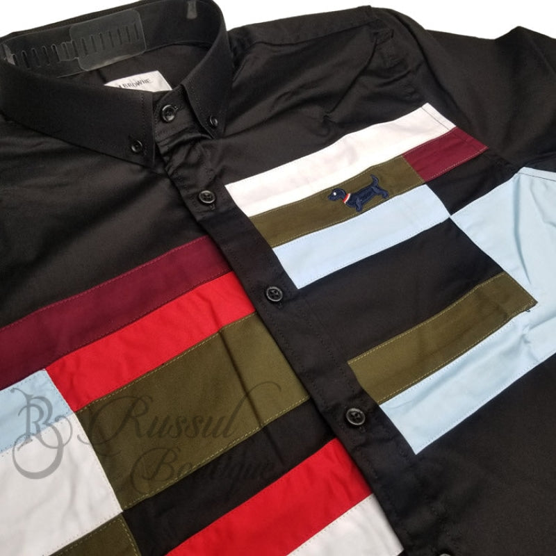 Tb Two-Toned Classy Dress Shirt | Black Shirts