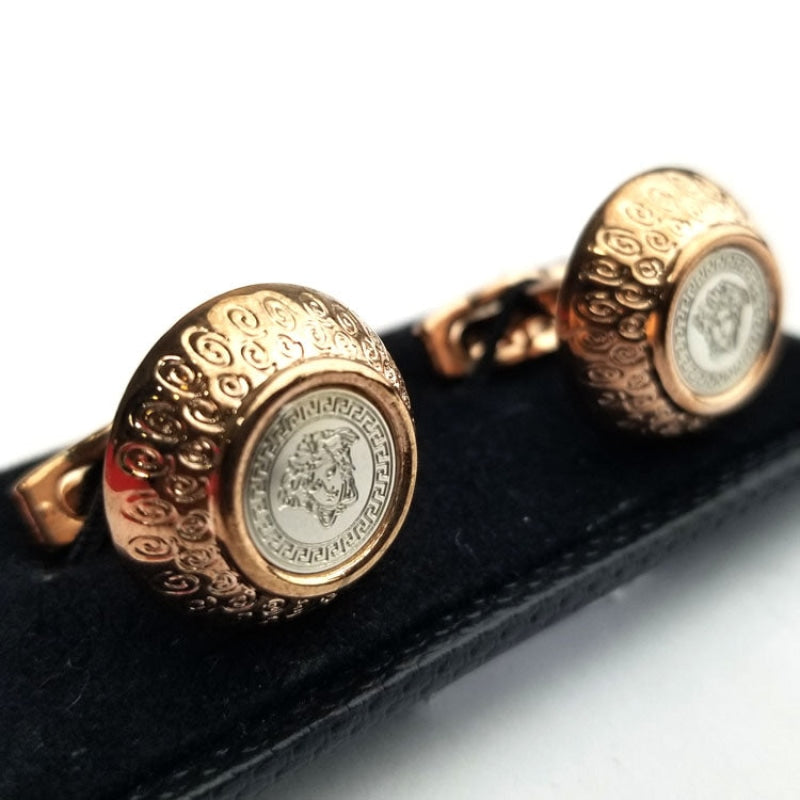 Vsc Textured Mens Cufflinks | Rosegold