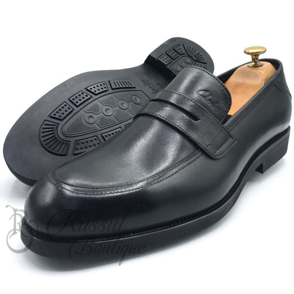 Clk Leather Mens Penny Loafers |Black