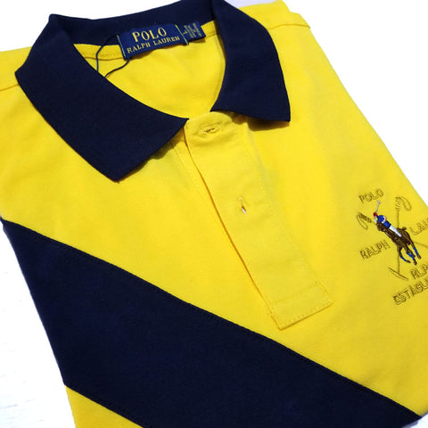 PRL trophy two toned polo shirt | Yellow