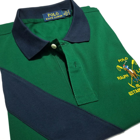 PRL trophy two toned polo shirt | Green
