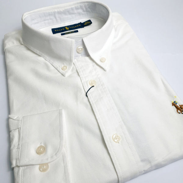 PRL designer men's dress Shirt | White
