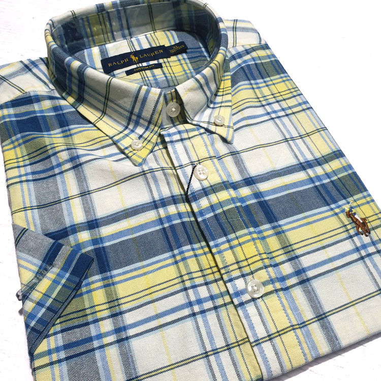Shortsleeve PRL two toned check Shirt | Yellow