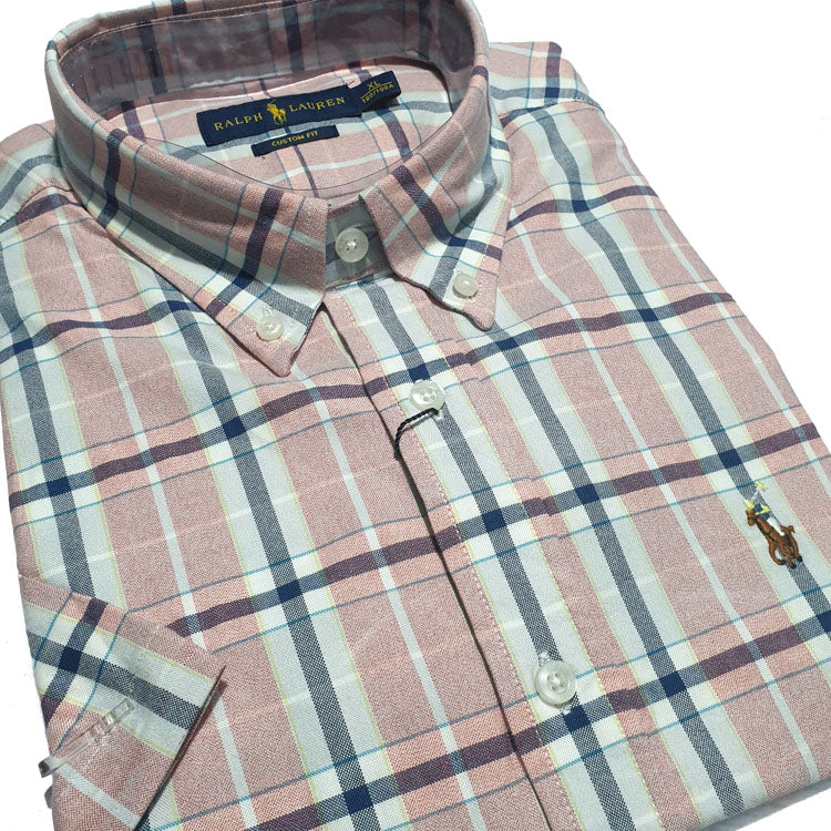 Shortsleeve PRL two toned check Shirt | Pink