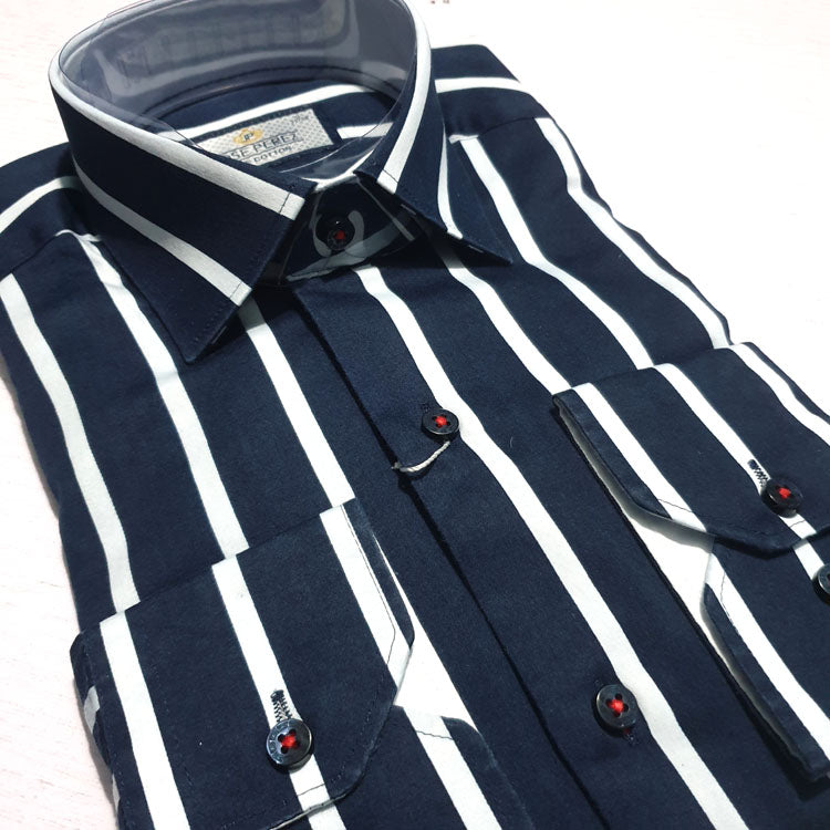 JP bold striped Shirt for Men | Blue