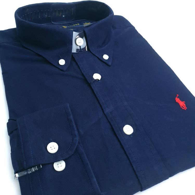 PRL designer men's dress Shirt | Navy Blue