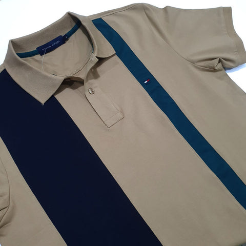 BIG- THF two-toned men's polo shirt | Beige