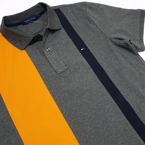 BIG- THF two-toned men's polo shirt | Grey