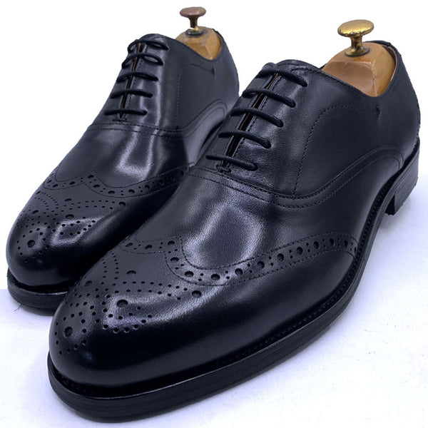 TF leather laceup brogues | Black