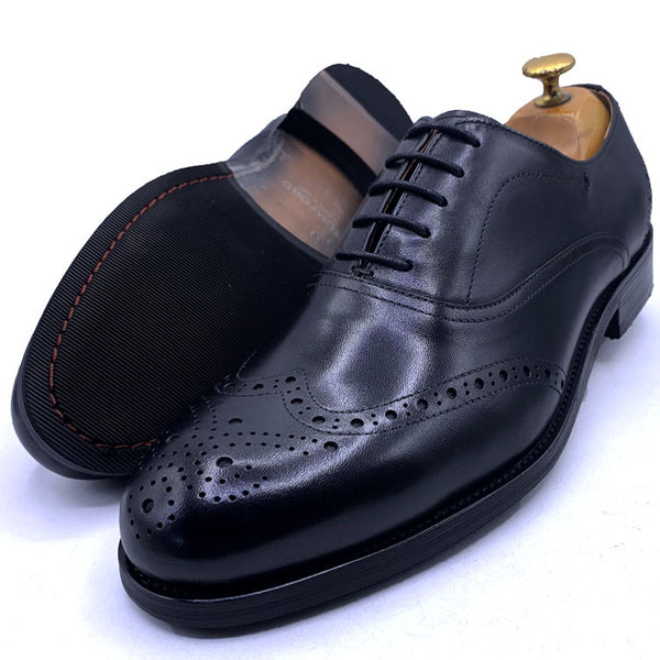 TF leather laceup brogues | Black