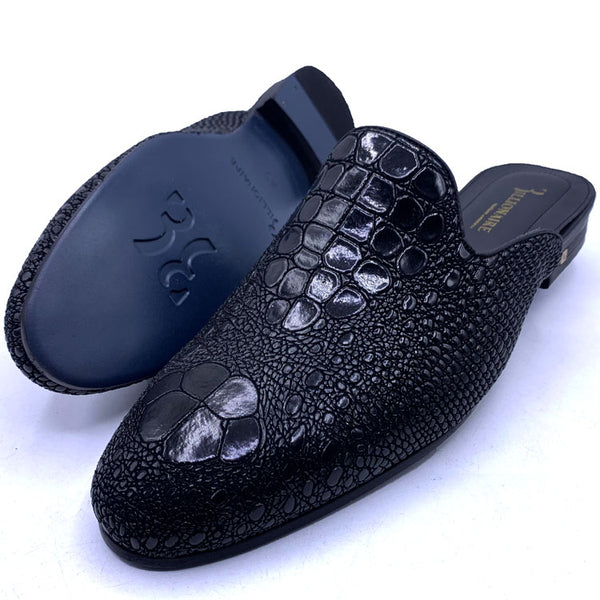 BB skin leather Mules | Black