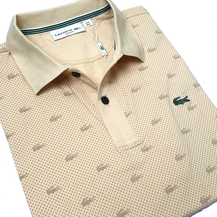 LST print polo shirt | Beige