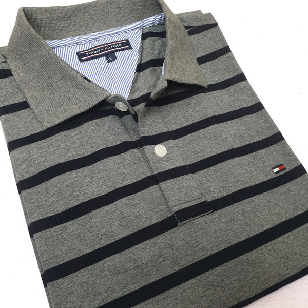 THF strippeddesigner polo shirt | Grey