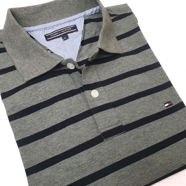 THF strippeddesigner polo shirt | Grey