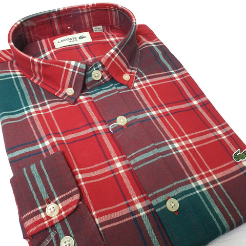 LST two toned check Shirt | Red