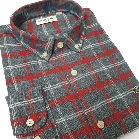 LST two toned check Shirt | Grey