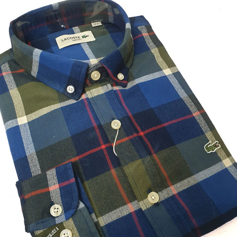 LST two toned check Shirt for men | Blue/Brown