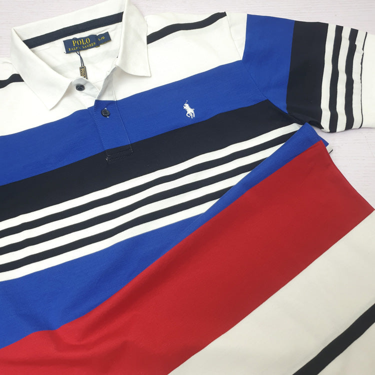 PRL two toned polo shirt | Blue/Red