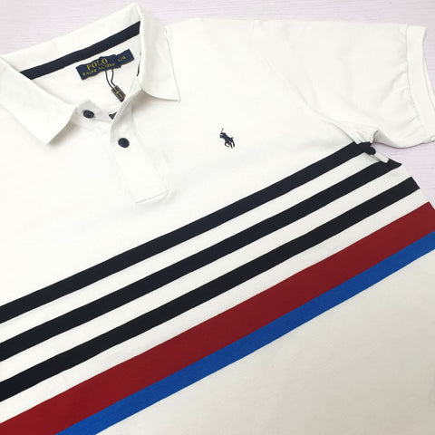 PRL two toned polo shirt | White
