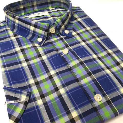 Shortsleeve LST two toned check Shirt | Blue