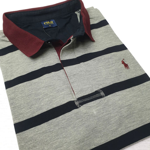 Prl two toned designer polo shirt | Grey/Black