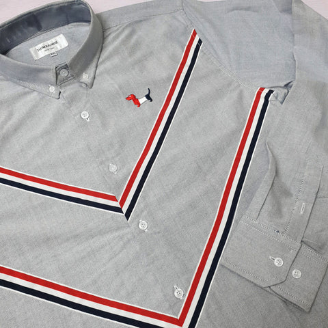 TB V-Pattern dress Shirt for Men | Grey