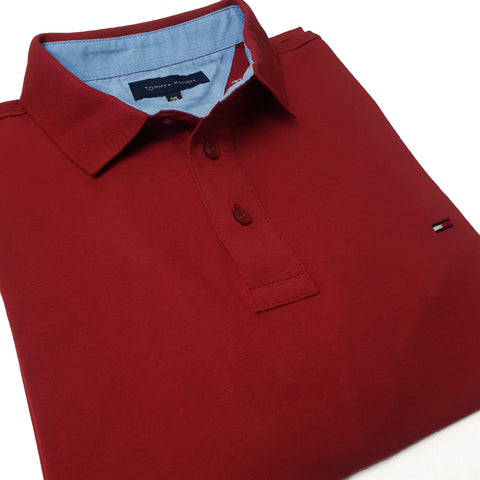 THF designer plain polo shirt | Wine