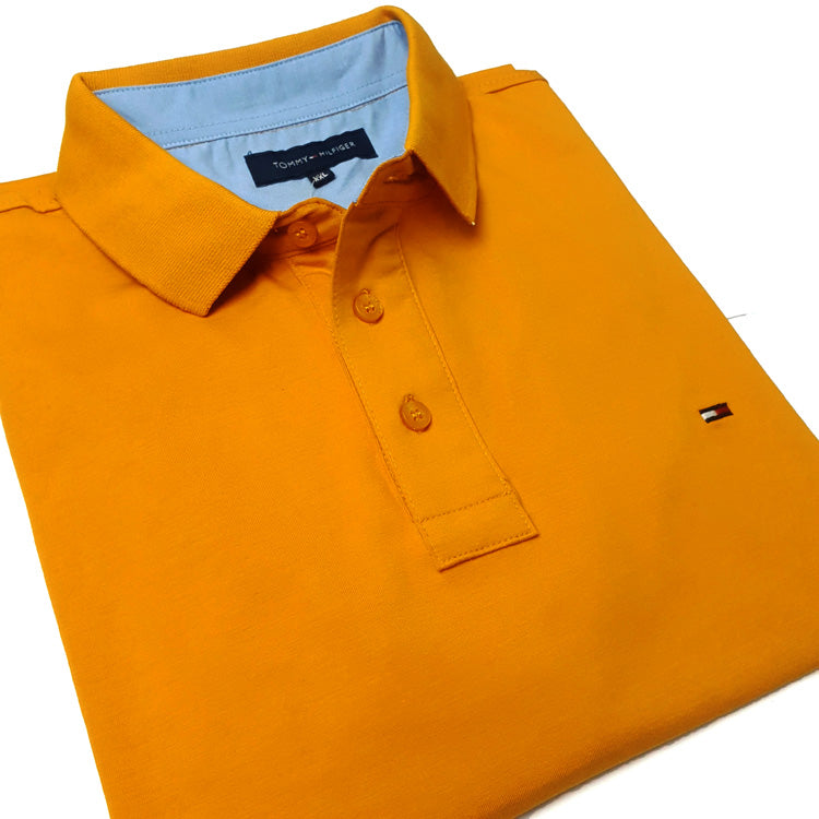 Yellow polo shirt plain hotsell